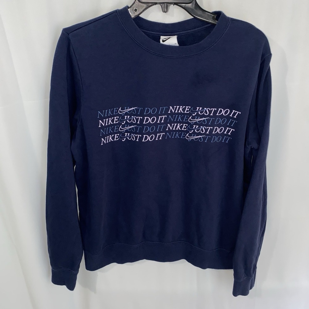 Nike Swoosh Just Do It Womens Small Sportswear Club Pullover Sweatshirt